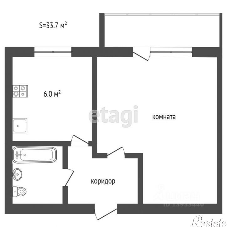 1-комн квартира ул Московский тракт, 123,  д. 123