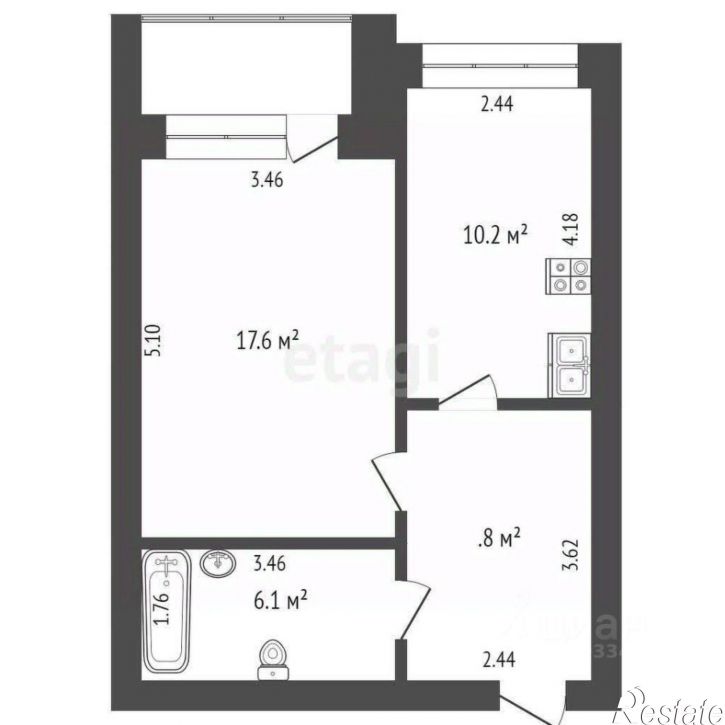1-комн квартира ул Газовиков, 41 1,  д. 41 1,  к. 1