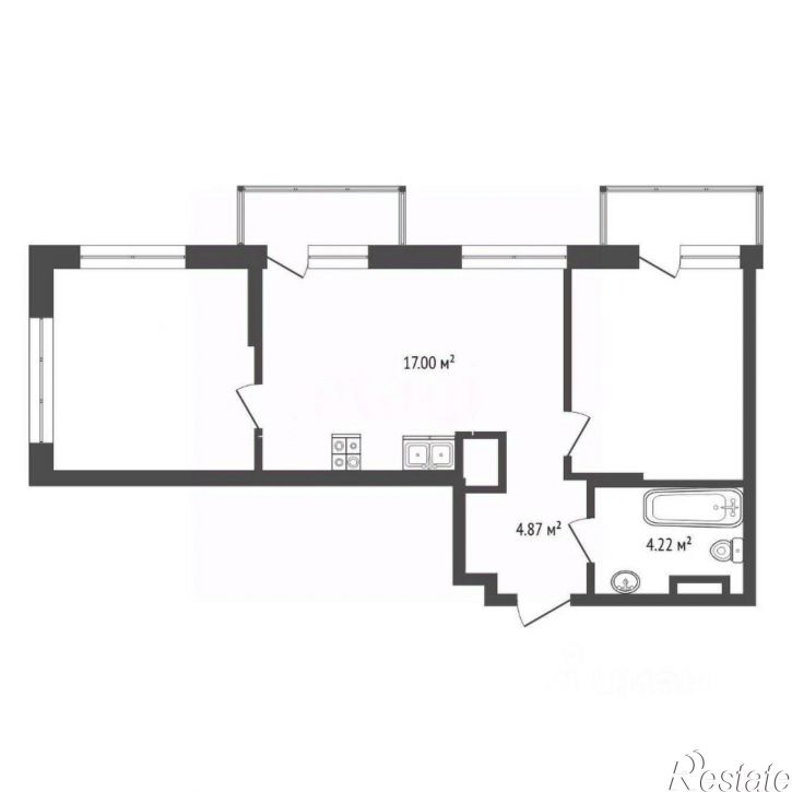 2-комн квартира в новом доме ул Тарманская, 34,  д. 34
