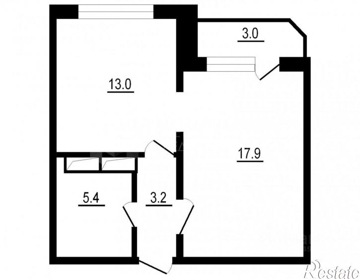 1-комн квартира ул Константина Посьета, 7,  д. 7