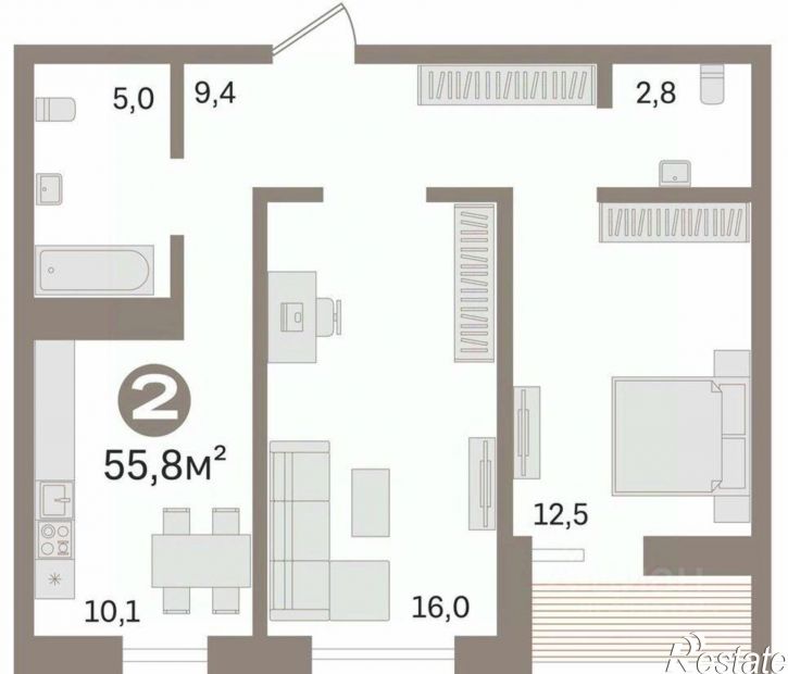 2-комн квартира ул Ветеранов труда, 11 6,  д. 11 6,  к. 6