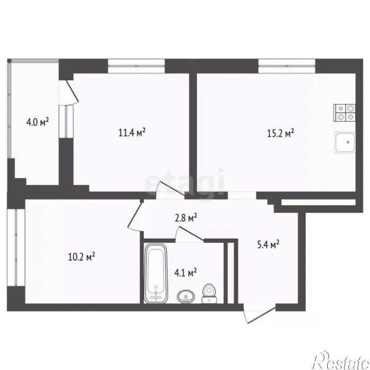 2-комн квартира в новом доме ул Агеева, 215,  д. 215