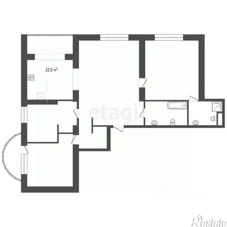 3-комн квартира ул Кузнецова, 13,  д. 13