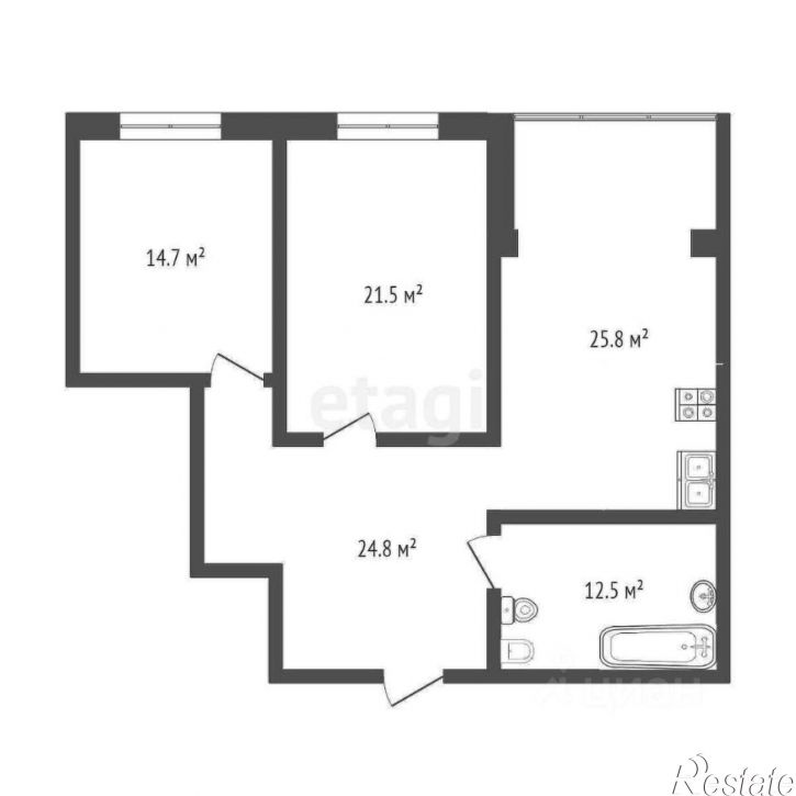 2-комн квартира ул Шиллера, 46 3,  д. 46 3,  к. 3