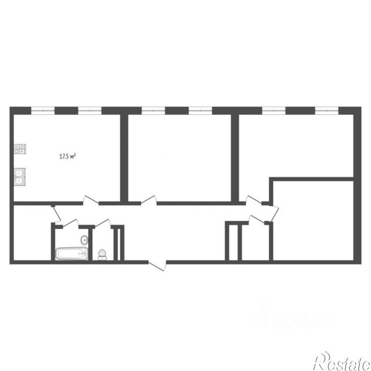 3-комн квартира ул Республики, 204 14,  д. 204 14,  к. 14