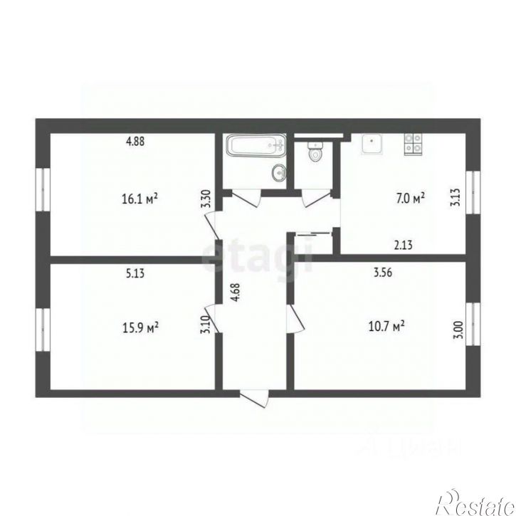 3-комн квартира ул Котовского, 62,  д. 62