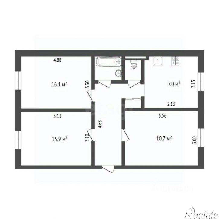 3-комн квартира ул Котовского, 62,  д. 62