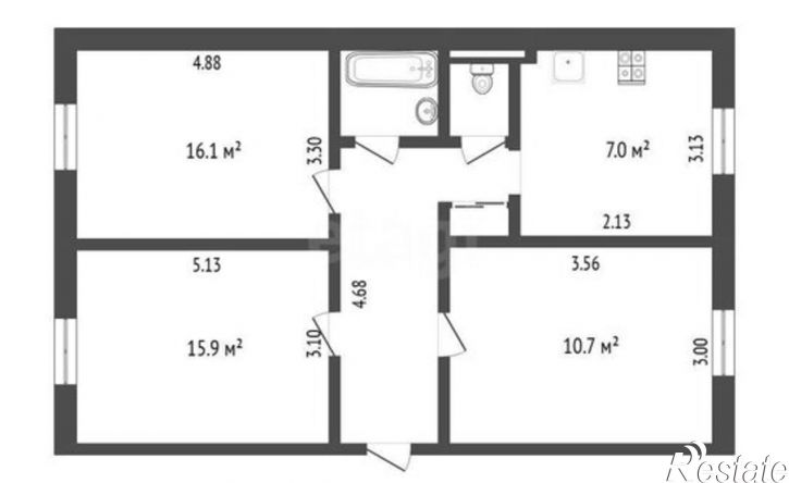 3-комн квартира ул Котовского, 62,  д. 62