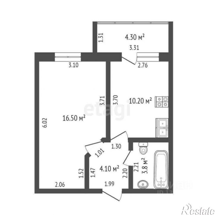 1-комн квартира ул Тимофея Кармацкого, 11,  д. 11