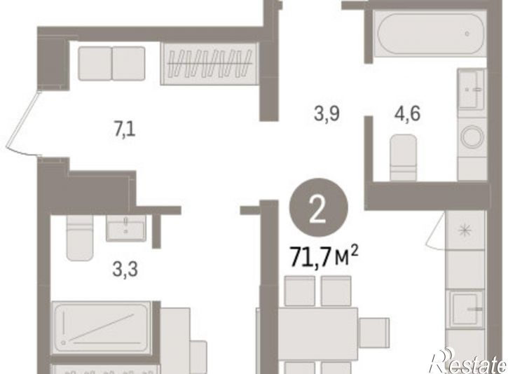 3-комн квартира в новом доме ул Холодильная, 65/2,  д. 65/2