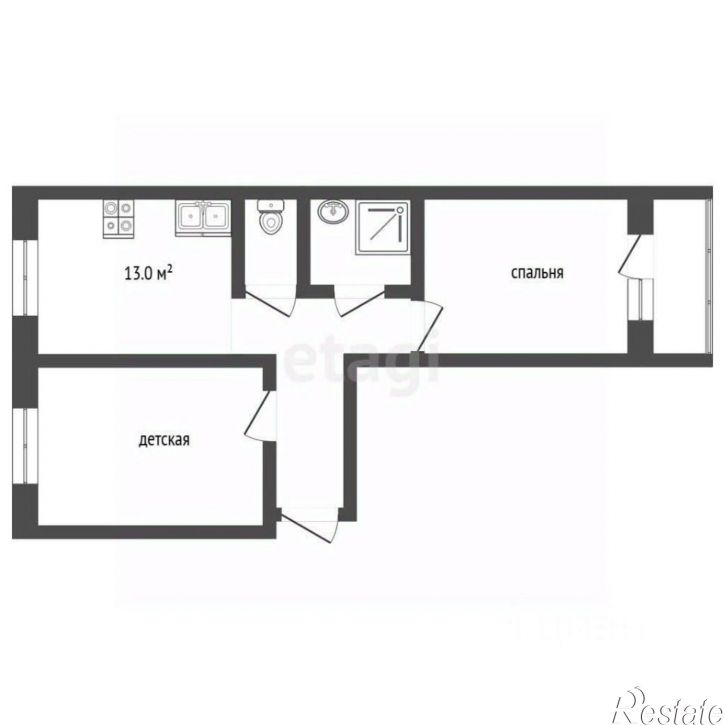 2-комн квартира ул Ставропольская, 97 2,  д. 97 2,  к. 2