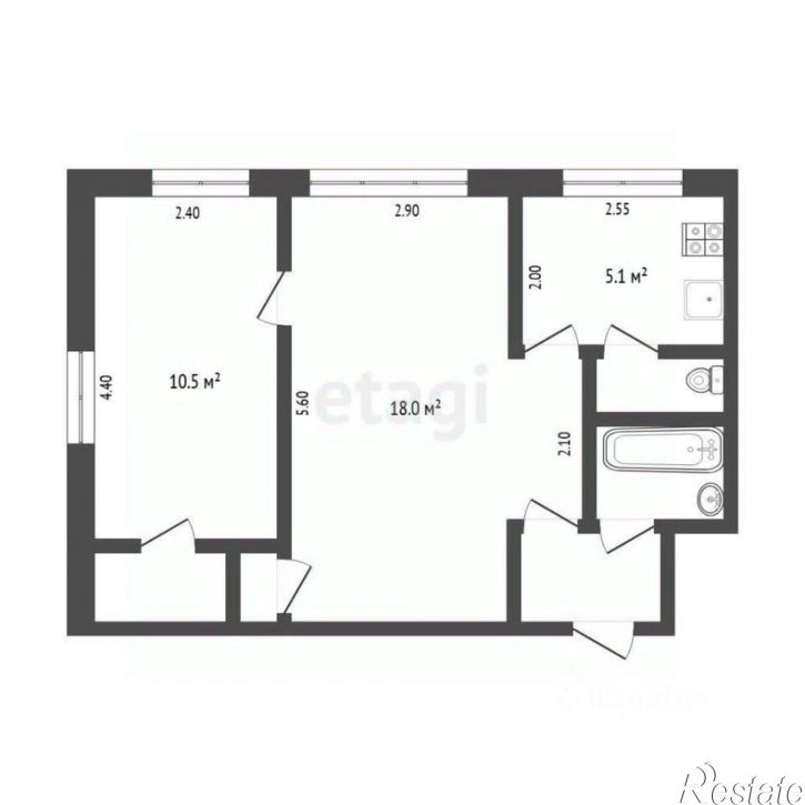2-комн квартира ул Республики, 156,  д. 156