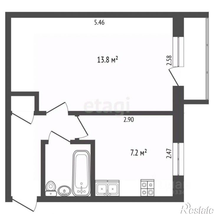 1-комн квартира ул Игримская, 26,  д. 26