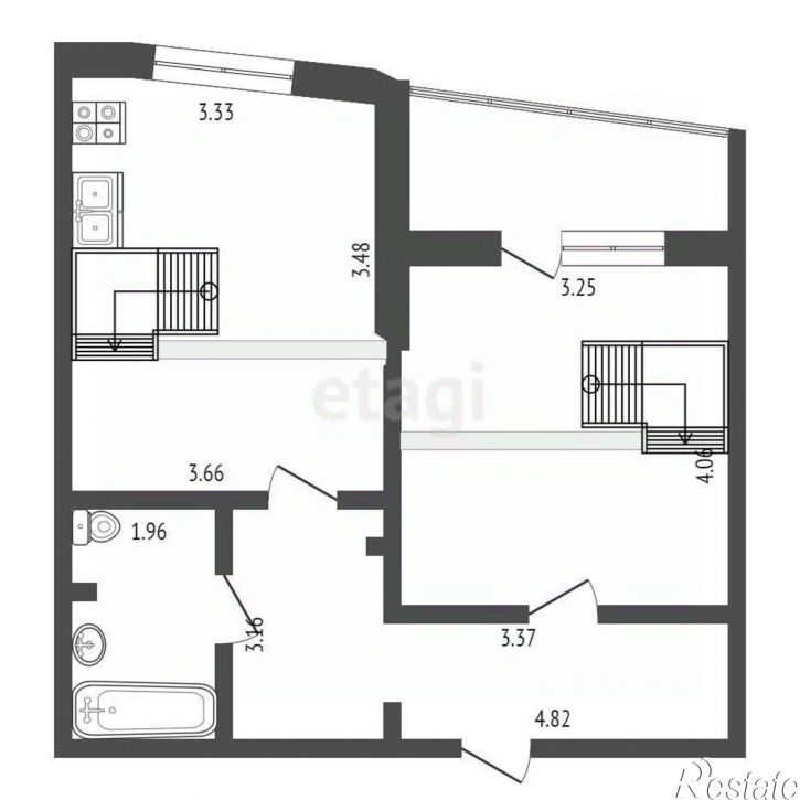2-комн квартира ул Федюнинского, 60 2,  д. 60 2,  к. 2