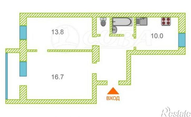 2-комн квартира ул Боровская, 2б,  д. 2б