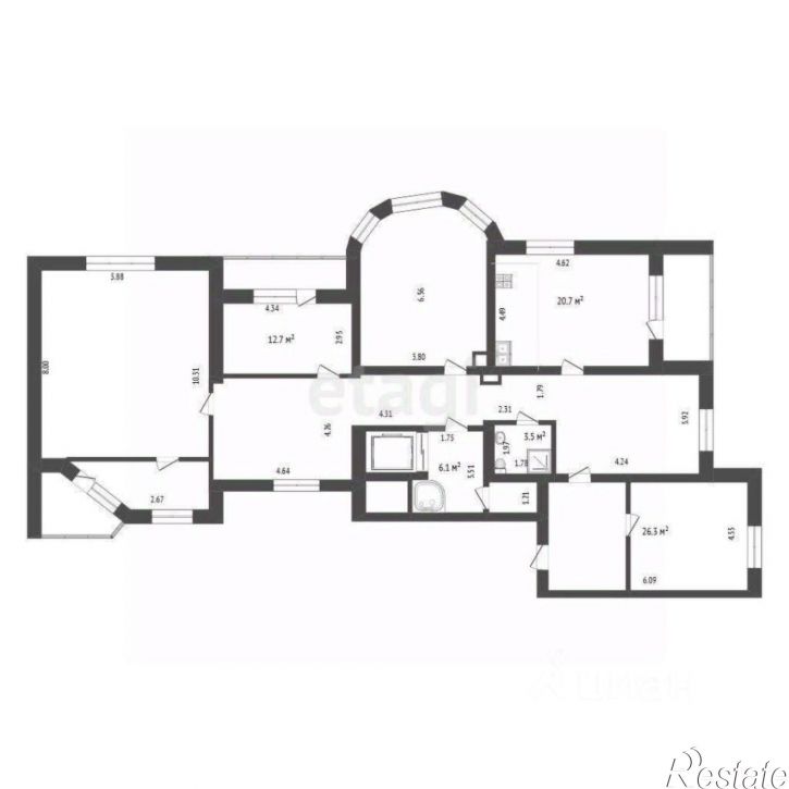 5-комн квартира ул Свердлова, 35/2,  д. 35/2