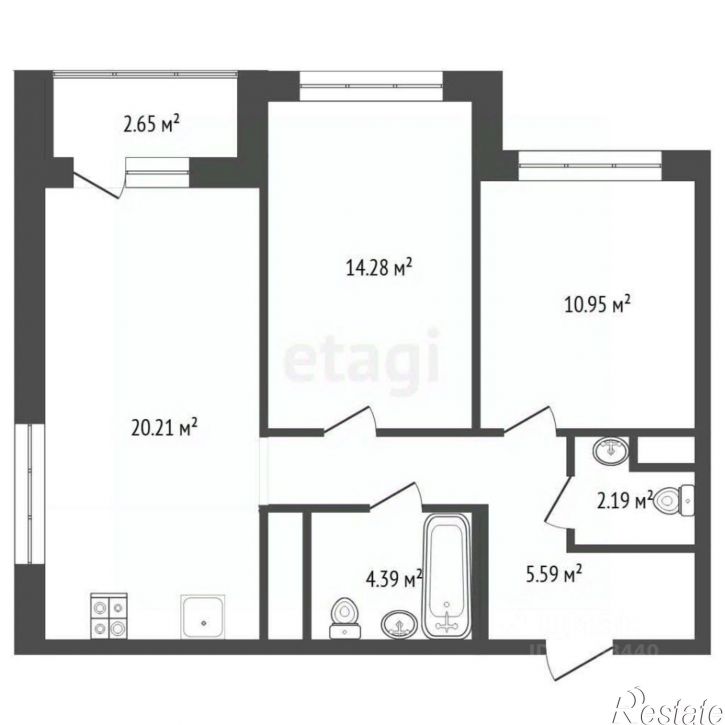 2-комн квартира ул разведчика Кузнецова, 7,  д. 7