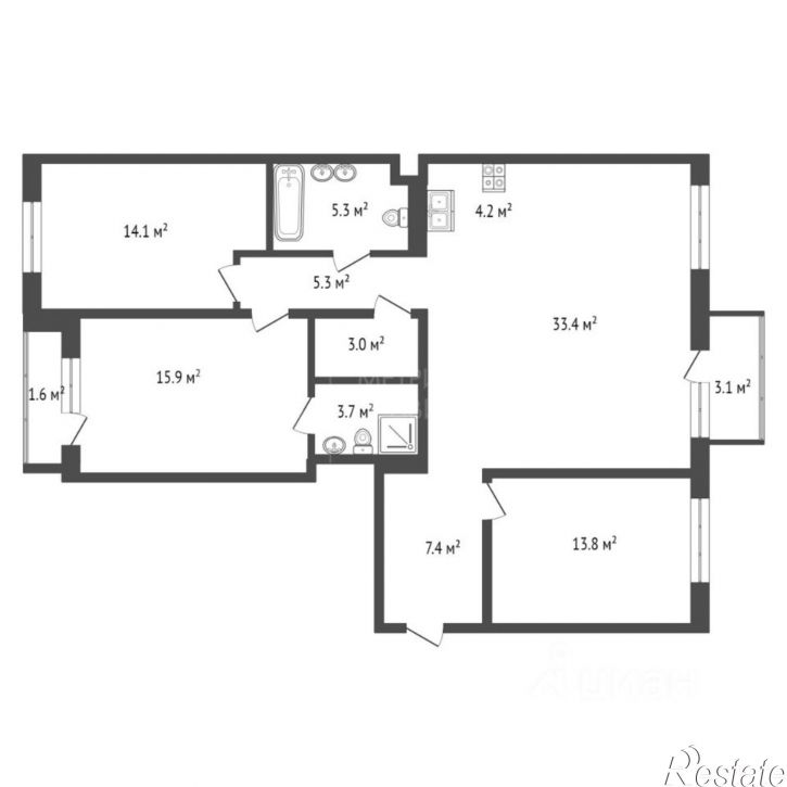 3-комн квартира ул Тарманская, 18,  д. 18