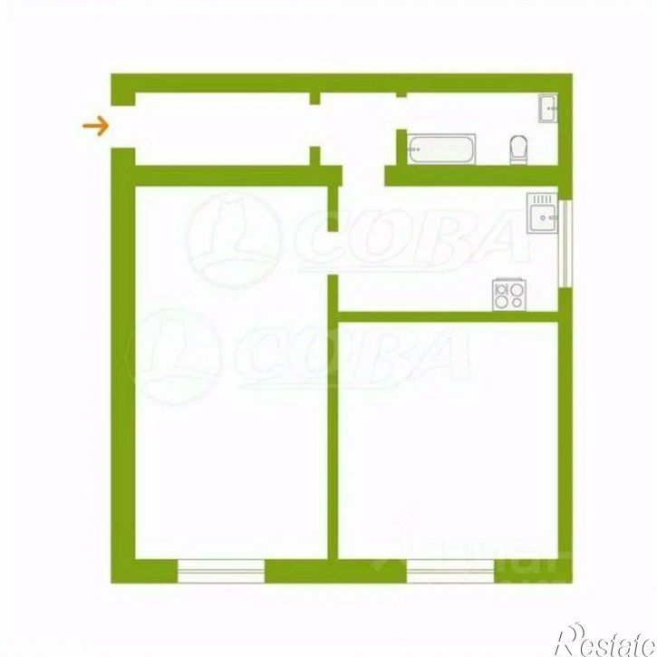 2-комн квартира ул Республики, 220,  д. 220