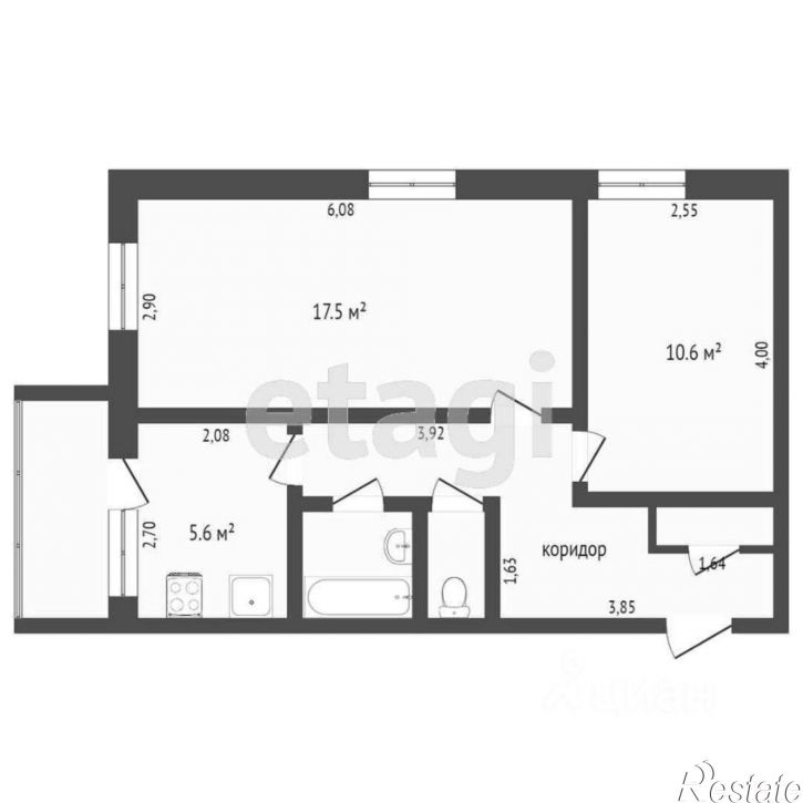 2-комн квартира ул Белинского, 16а,  д. 16а