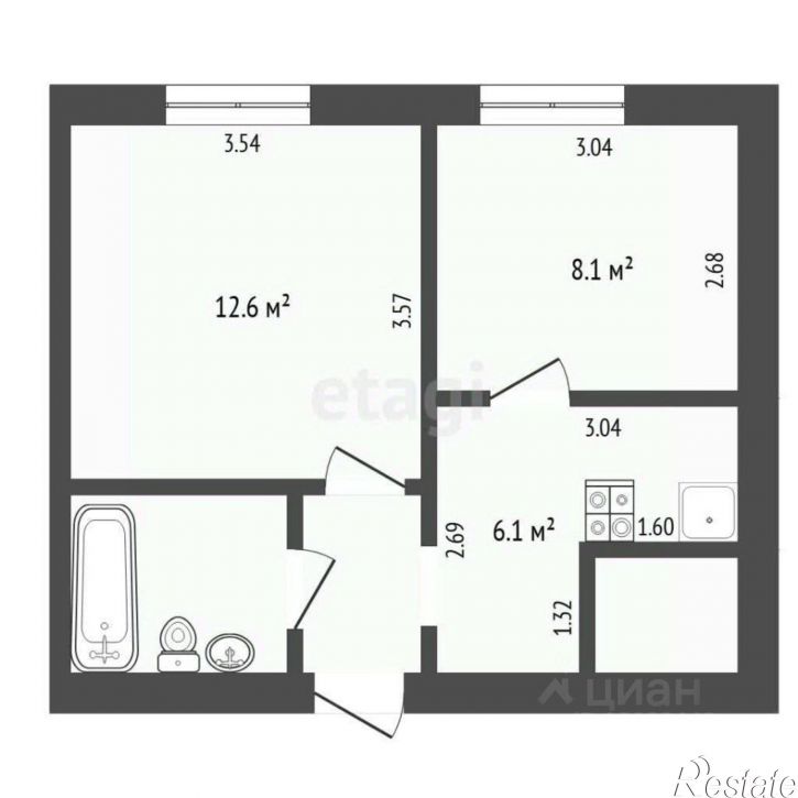 2-комн квартира ул Республики, 248,  д. 248