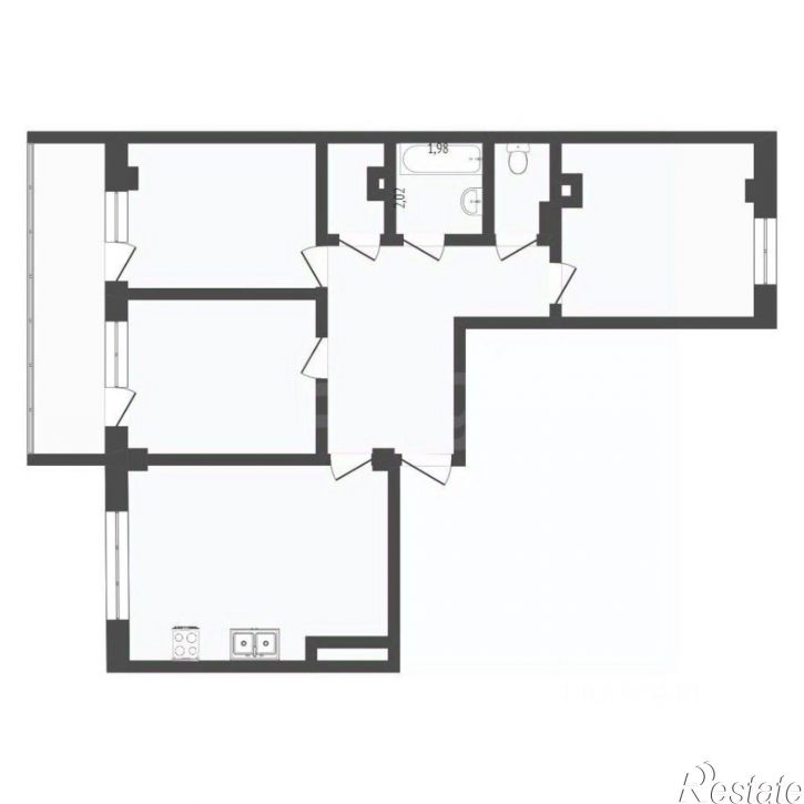 3-комн квартира ул Кремлевская, 112 1,  д. 112 1,  к. 1