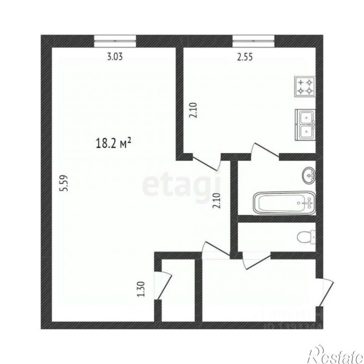 1-комн квартира ул Республики, 158,  д. 158