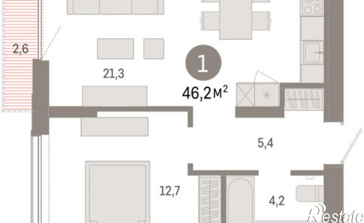2-комн квартира ул Краснооктябрьская, 4 3,  д. 4 3,  к. 3