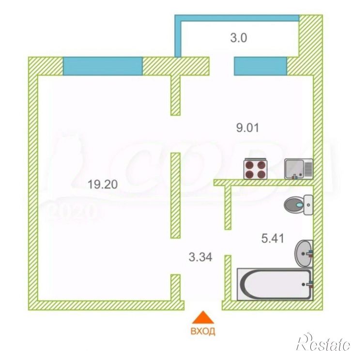 1-комн квартира ул Валентины Трофимовой, 2,  д. 2