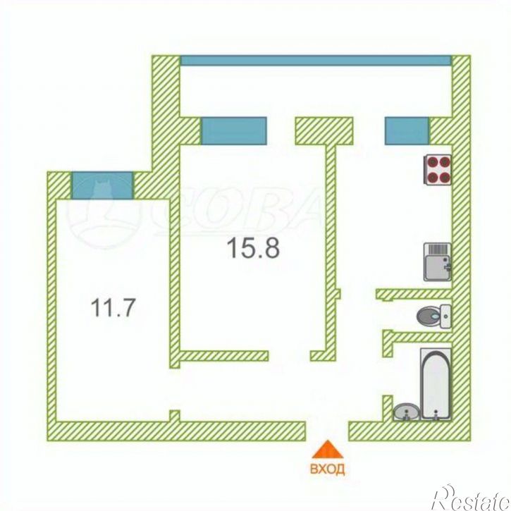 2-комн квартира ул Червишевский тракт, 15/1,  д. 15/1
