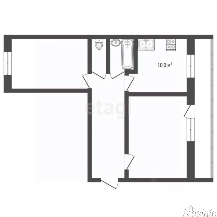 2-комн квартира ул Циолковского, 15,  д. 15