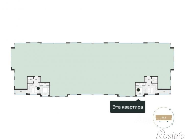 1-комн квартира в новом доме ул Игоря Комиссарова, 19,  д. 19