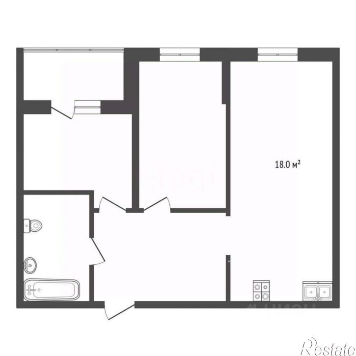 2-комн квартира ул Героев Сталинградской битвы, 1,  д. 1