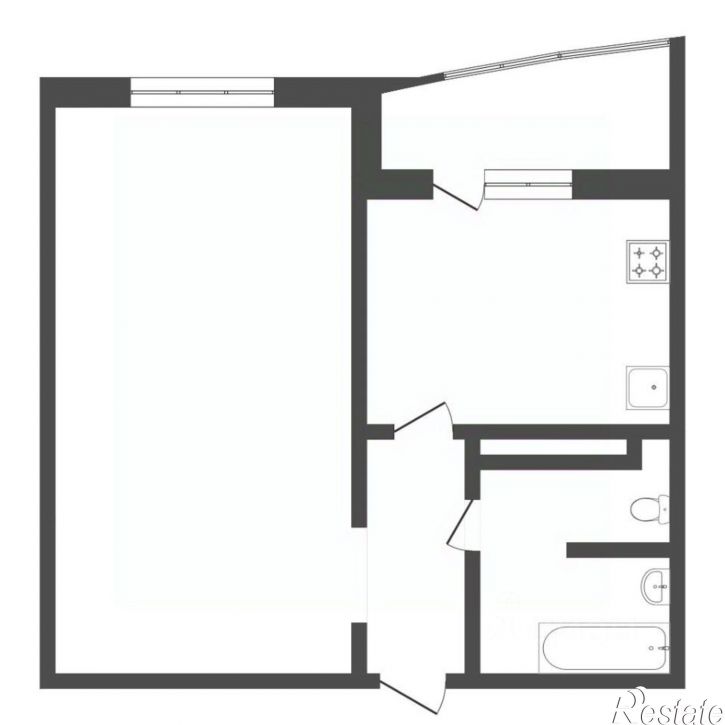 1-комн квартира ул Кремлевская, 110 1,  д. 110 1,  к. 1
