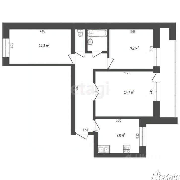 3-комн квартира ул Транспортная, 119,  д. 119