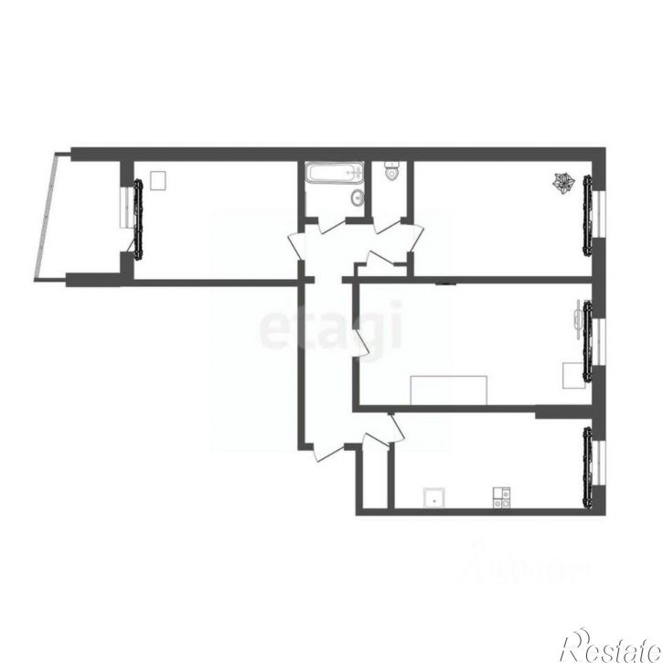 3-комн квартира ул Широтная, 108,  д. 108