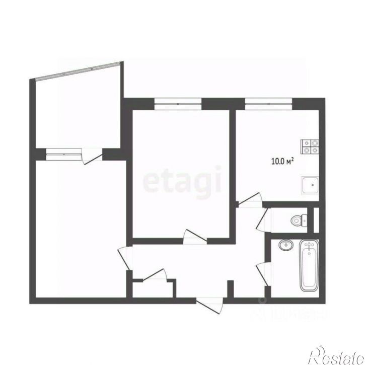 2-комн квартира ул Мельничная, 24а,  д. 24а