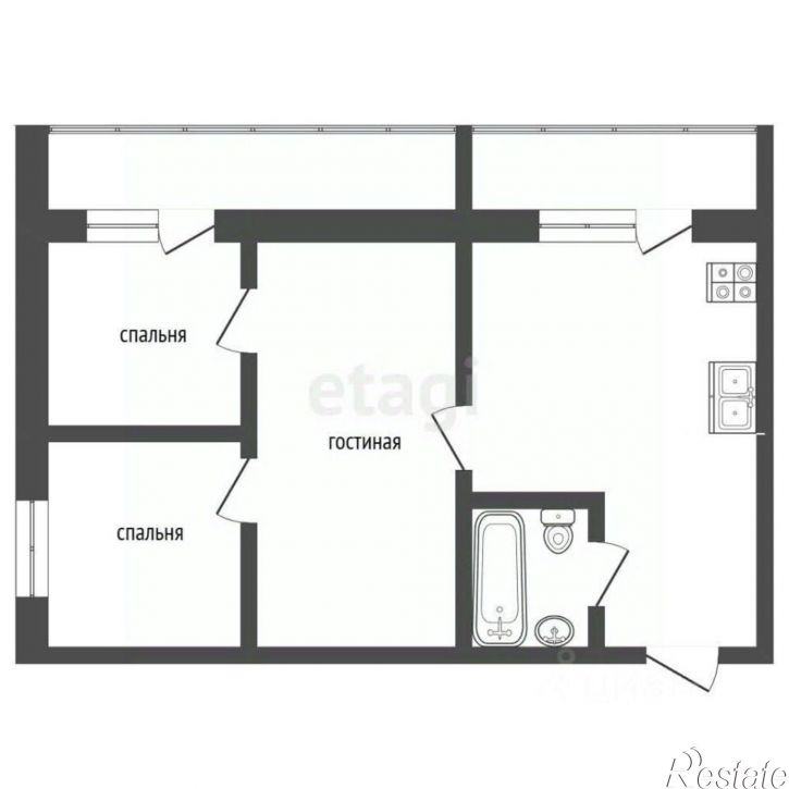 2-комн квартира ул Республики, 241,  д. 241