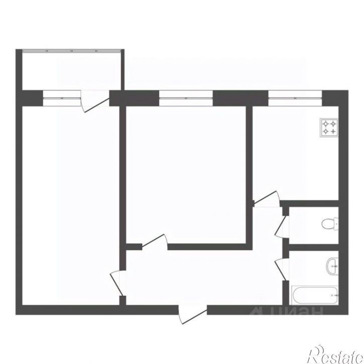 2-комн квартира ул Коммунаров, 39,  д. 39