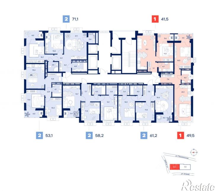 2-комн квартира в новом доме ул Агеева, 215,  д. 215