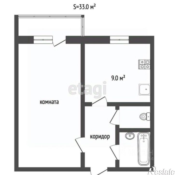 1-комн квартира ул Депутатская, 95,  д. 95