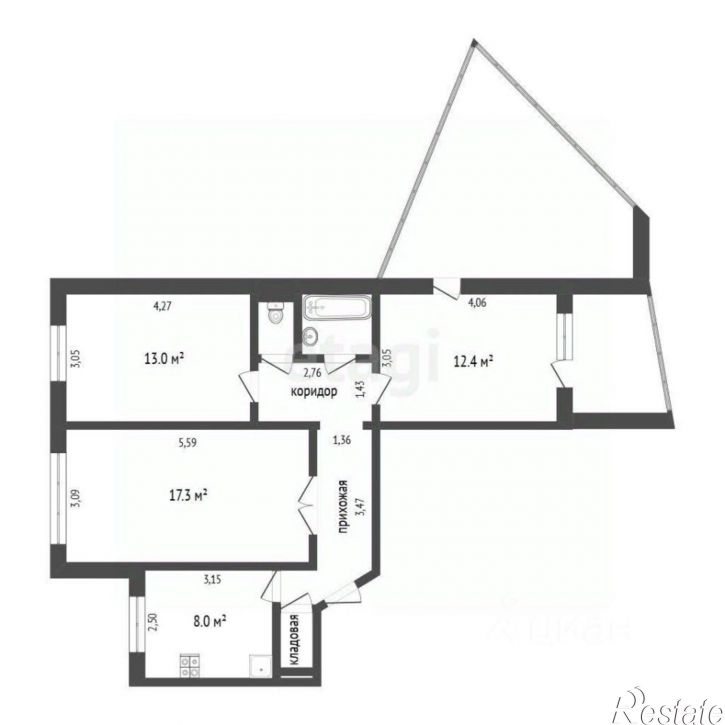 3-комн квартира ул Домостроителей, 18,  д. 18