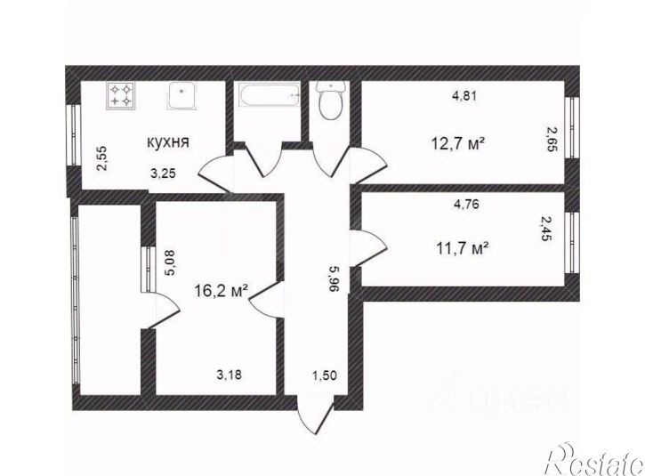 3-комн квартира ул Холодильная, 13а,  д. 13а