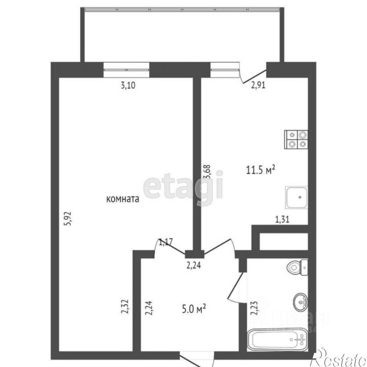 1-комн квартира ул Беляева, 33 1,  д. 33 1,  к. 1