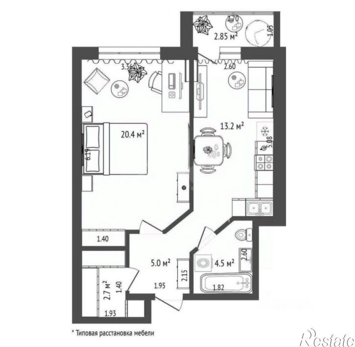 1-комн квартира ул Червишевский тракт, 58,  д. 58