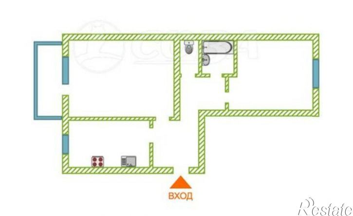2-комн квартира ул Космонавтов, 8,  д. 8
