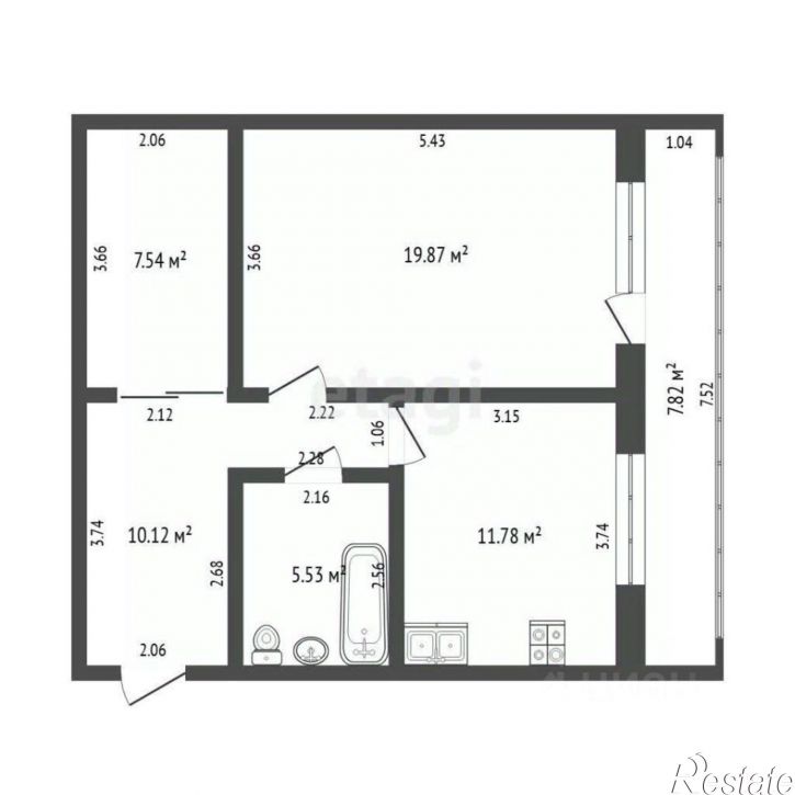 1-комн квартира Майский пр-д, 3,  д. 3