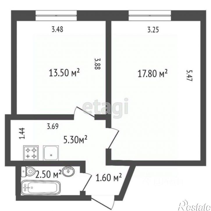 2-комн квартира ул Ставропольская, 19,  д. 19