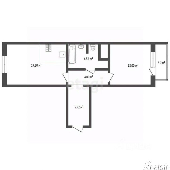 1-комн квартира ул Федюнинского, 54 2,  д. 54 2,  к. 2