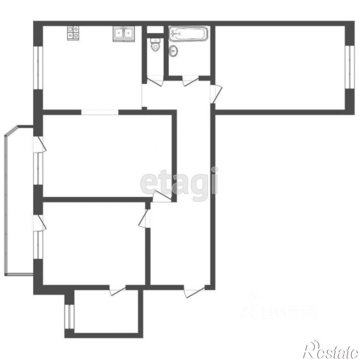 3-комн квартира ул Пермякова, 84 3,  д. 84 3,  к. 3
